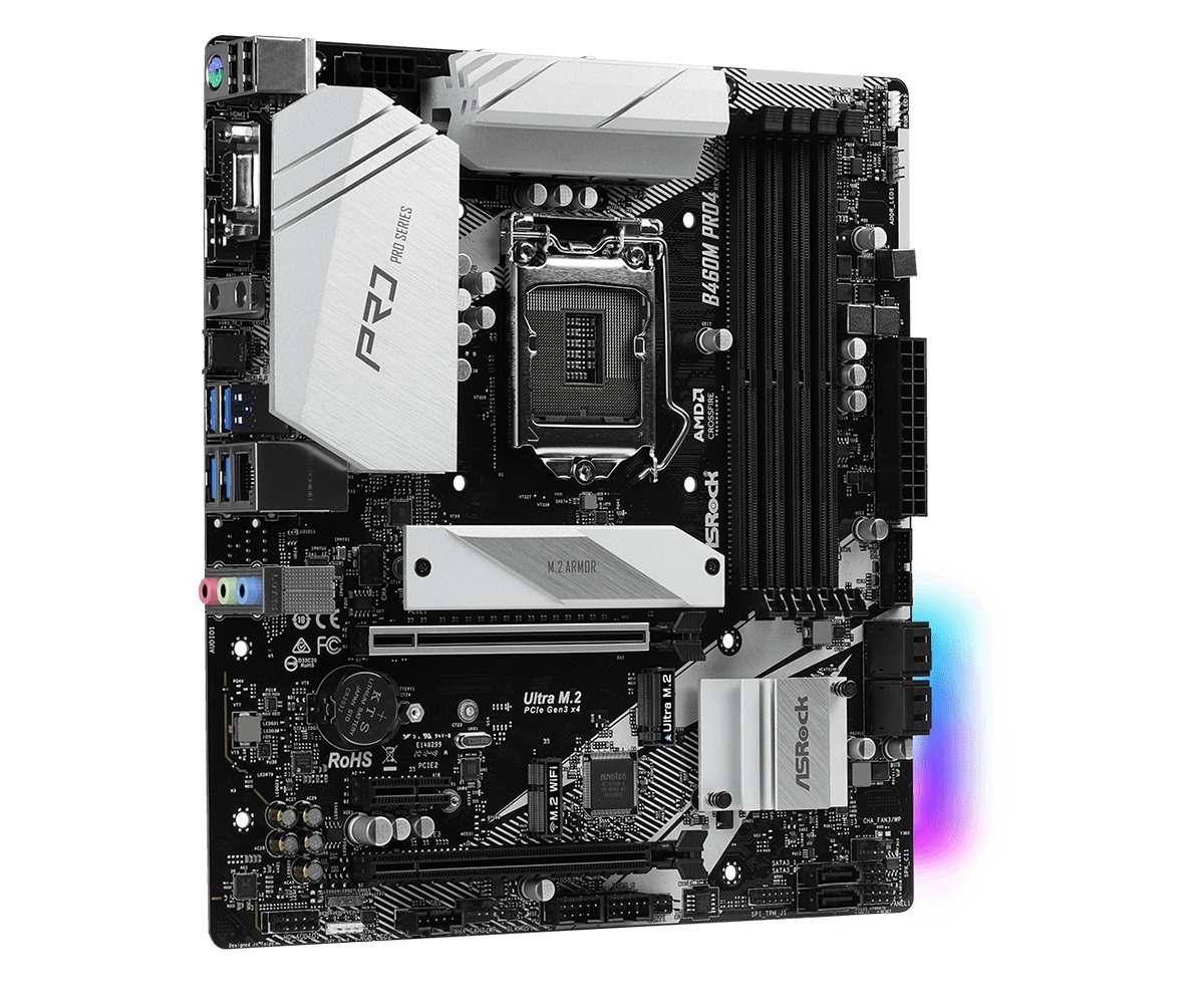 ASRock B460M PRO4 LGA 1200 Intel B460 SATA 6Gb/s Micro ATX Intel